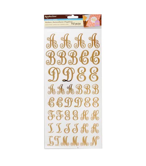 Find The Monogram Letter Stickers By Recollections At Michaels